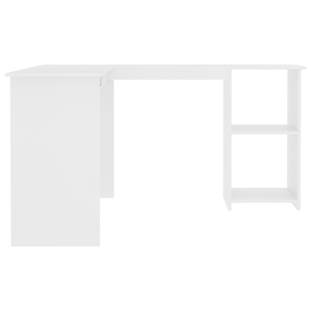 L-Shaped Corner Desk White 120x140x75 cm Chipboard